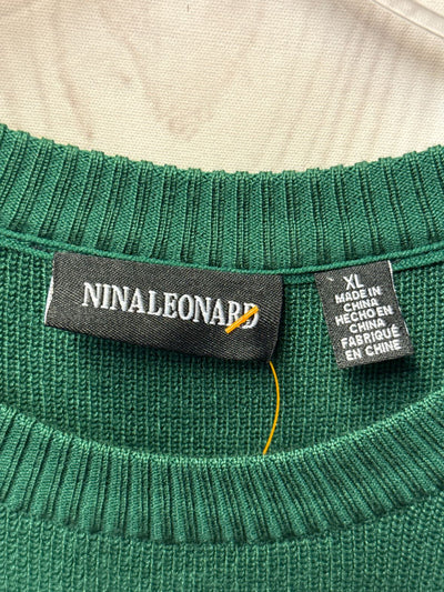 Nina Leonard Women's Size XL Green Knit Dress