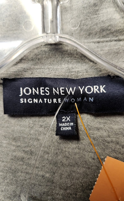 NWT Jones New York Women's Size 2X Gray Dress