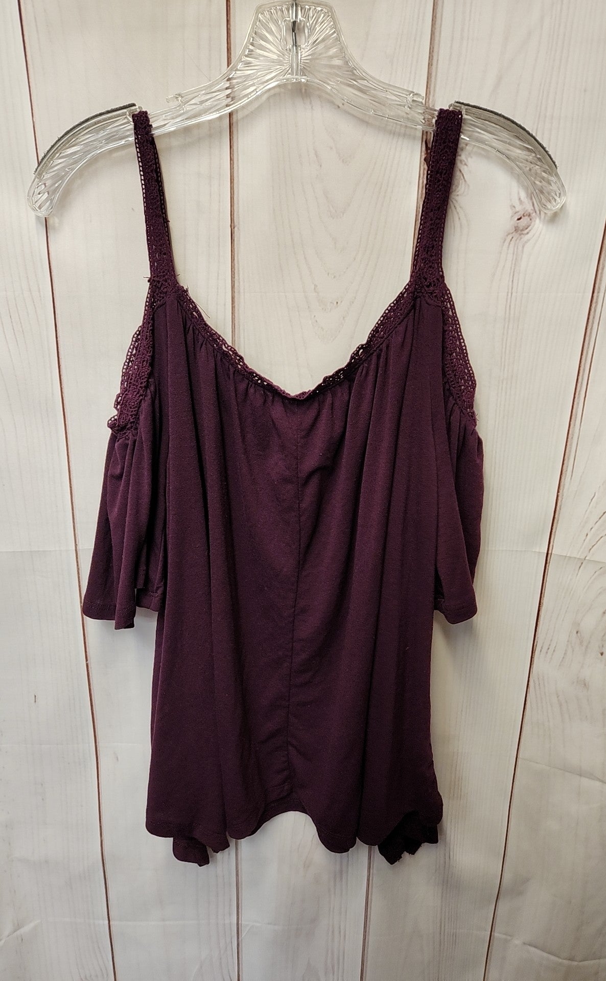 Mudd Women's Size M Purple Cold Shoulder Top