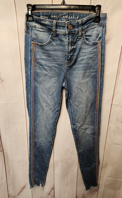 American Eagle Women's Size 27 (3-4) Blue Jeans High Rise Jegging