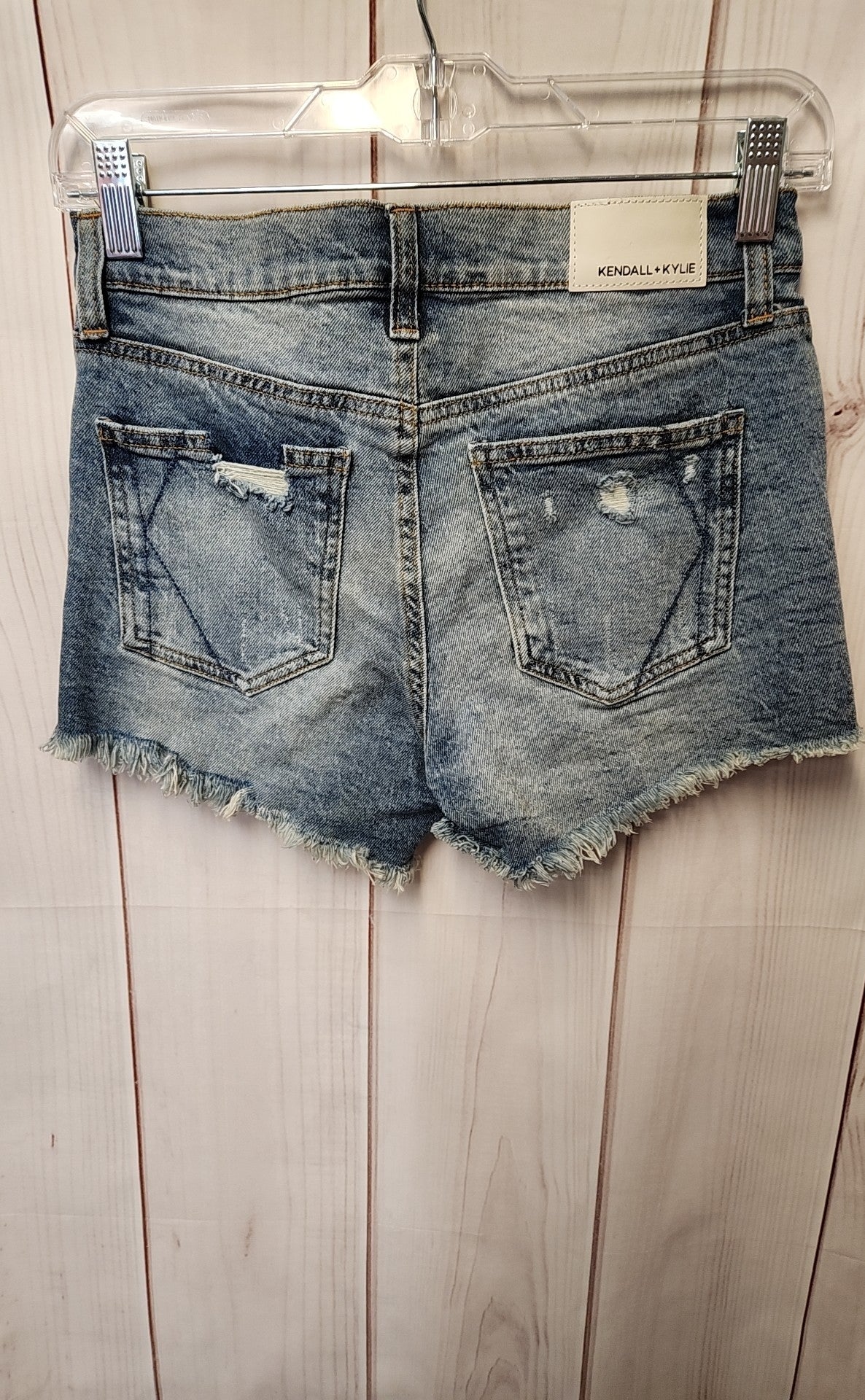 Kendall & Kylie Women's Size 25 (0) Blue Shorts The Icon Short