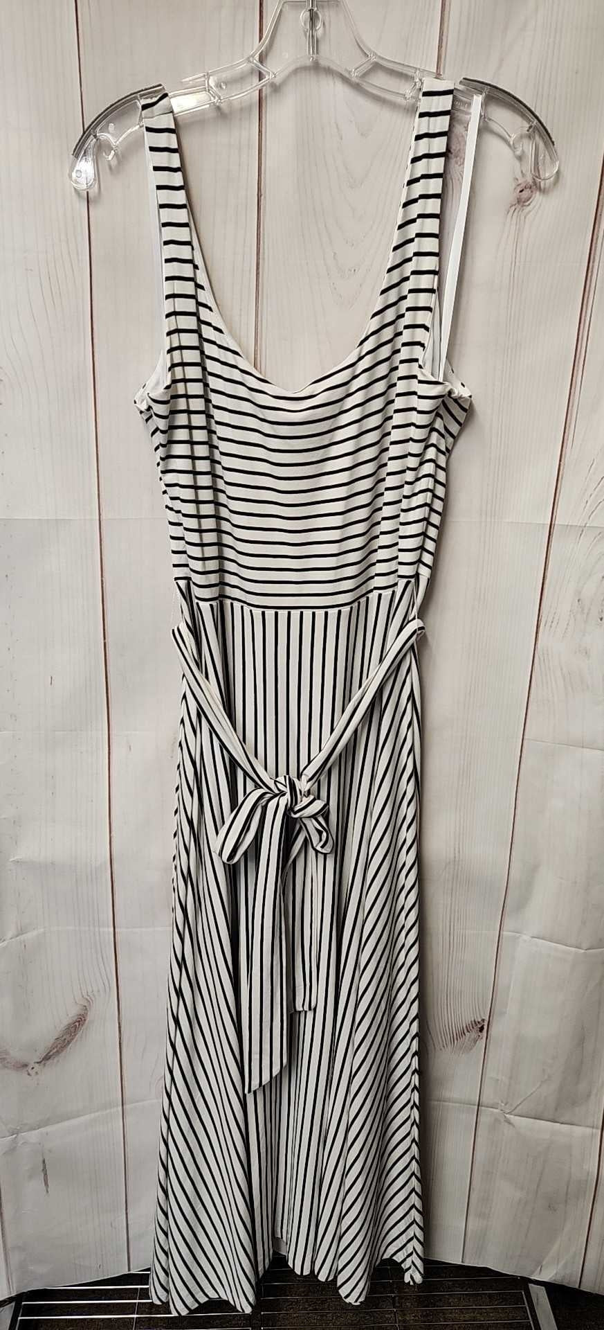 Loft Women's Size XL White & Black Dress
