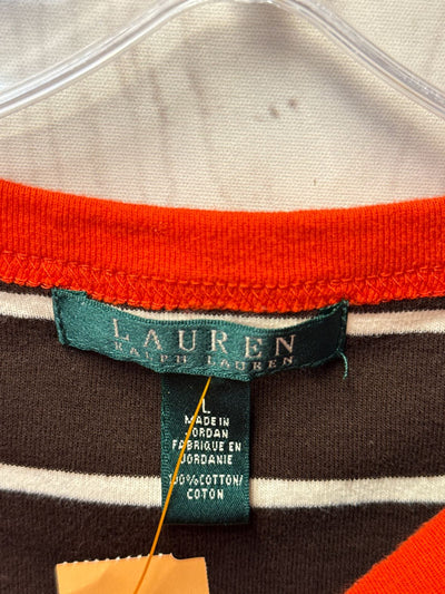 Lauren by Ralph Lauren Women's Size L Brown 3/4 Sleeve Top