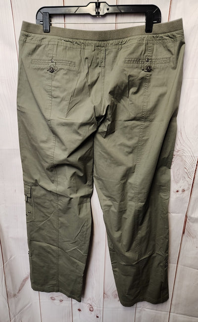 Chico's Women's Size 3 = US 16 Olive Green Pants