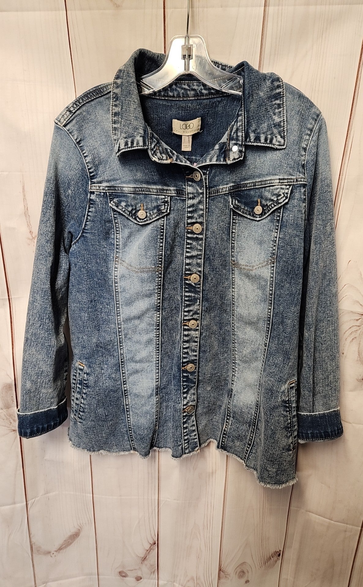 Logo Women's Size 16 Blue Jacket