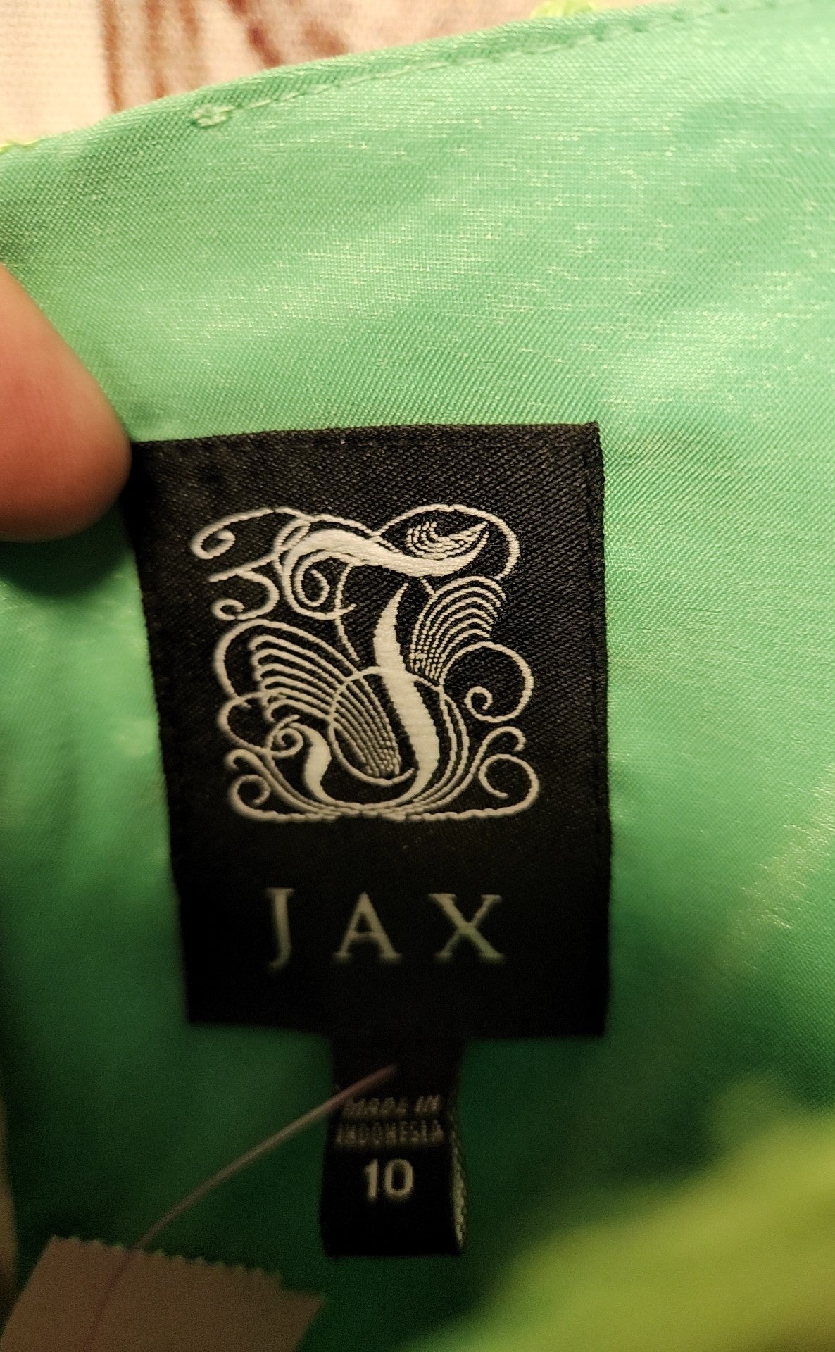 Jax Women's Size 10 Green Lace Floral Dress