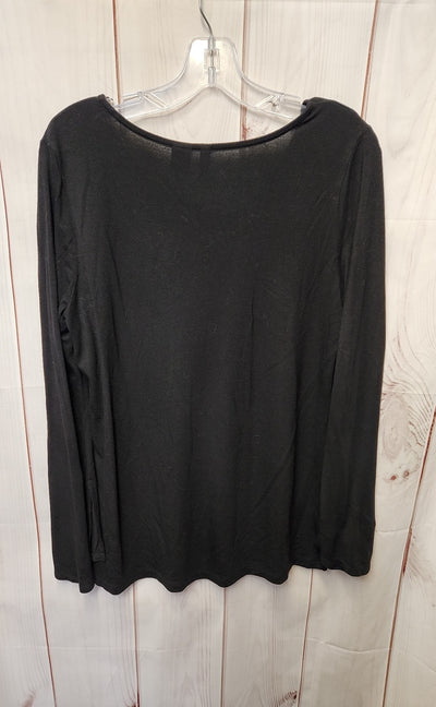 Paraphrase Women's Size L Black Long Sleeve Top