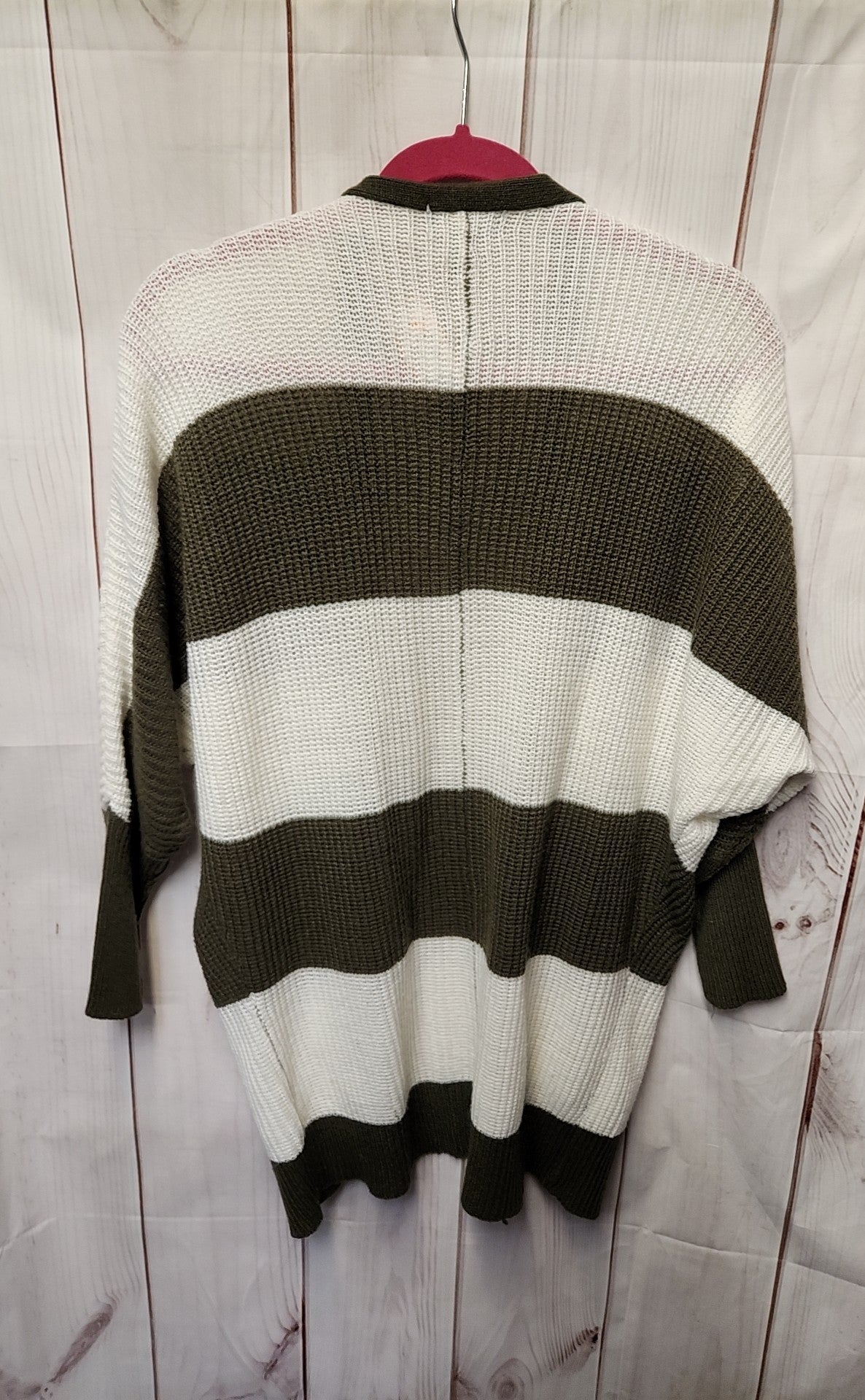 Streetwear Society Women's Size S White & Green Cardigan