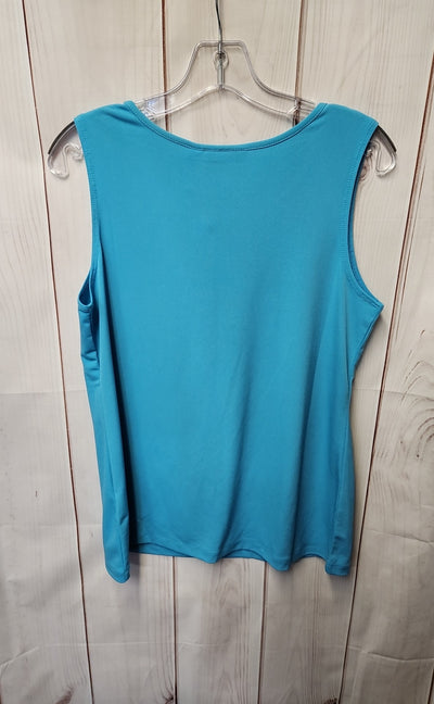 Susan Graver Women's Size S Blue Sleeveless Top