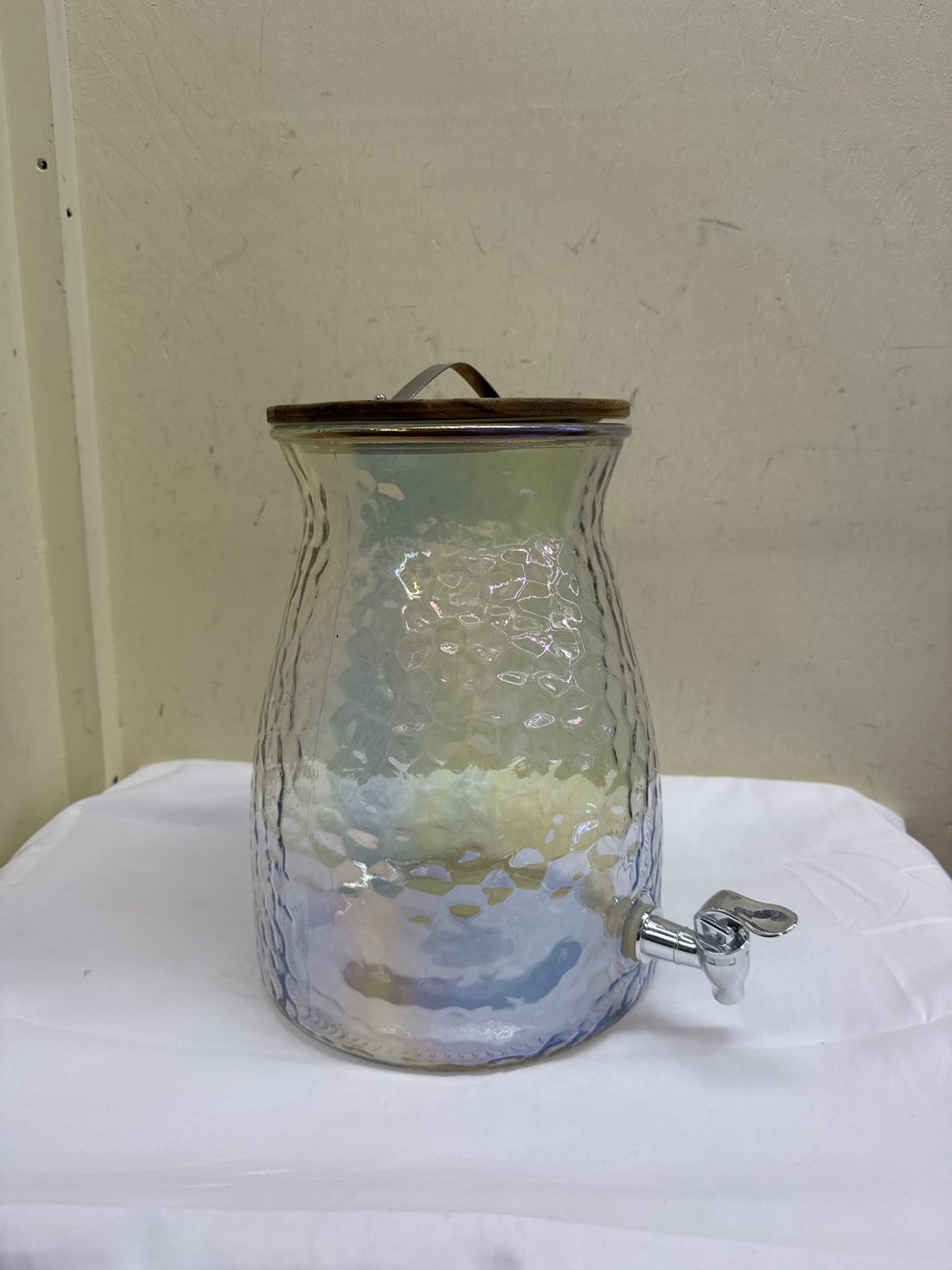 Iridescent Glass Pitcher