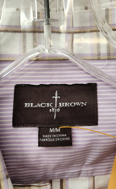 Black Brown Men's Size M Purple Shirt