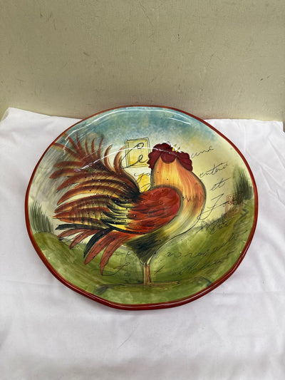 Certified International Susan Winget Le Rooster Individual Pasta Bowl