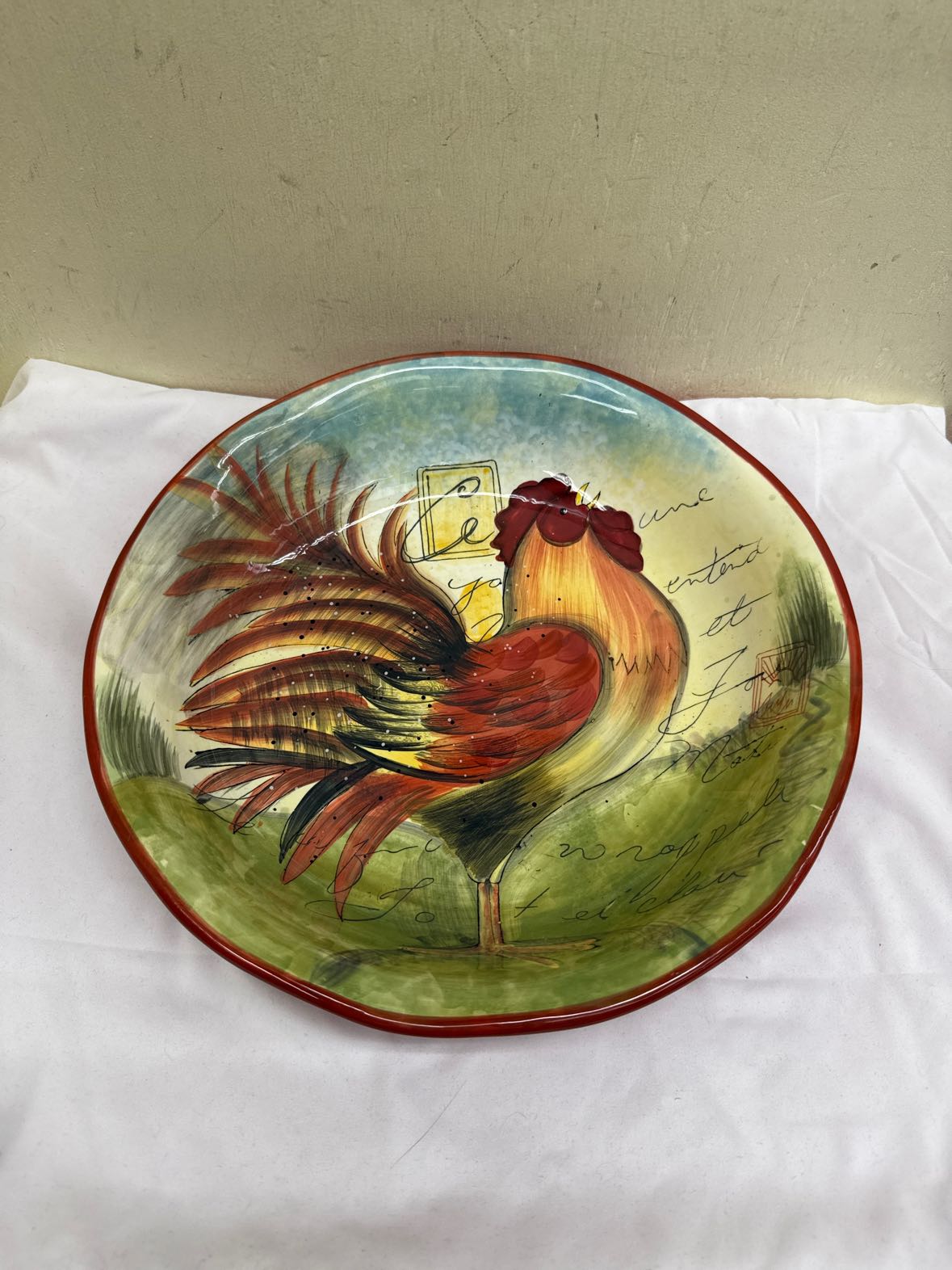 Certified International Susan Winget Le Rooster Individual Pasta Bowl