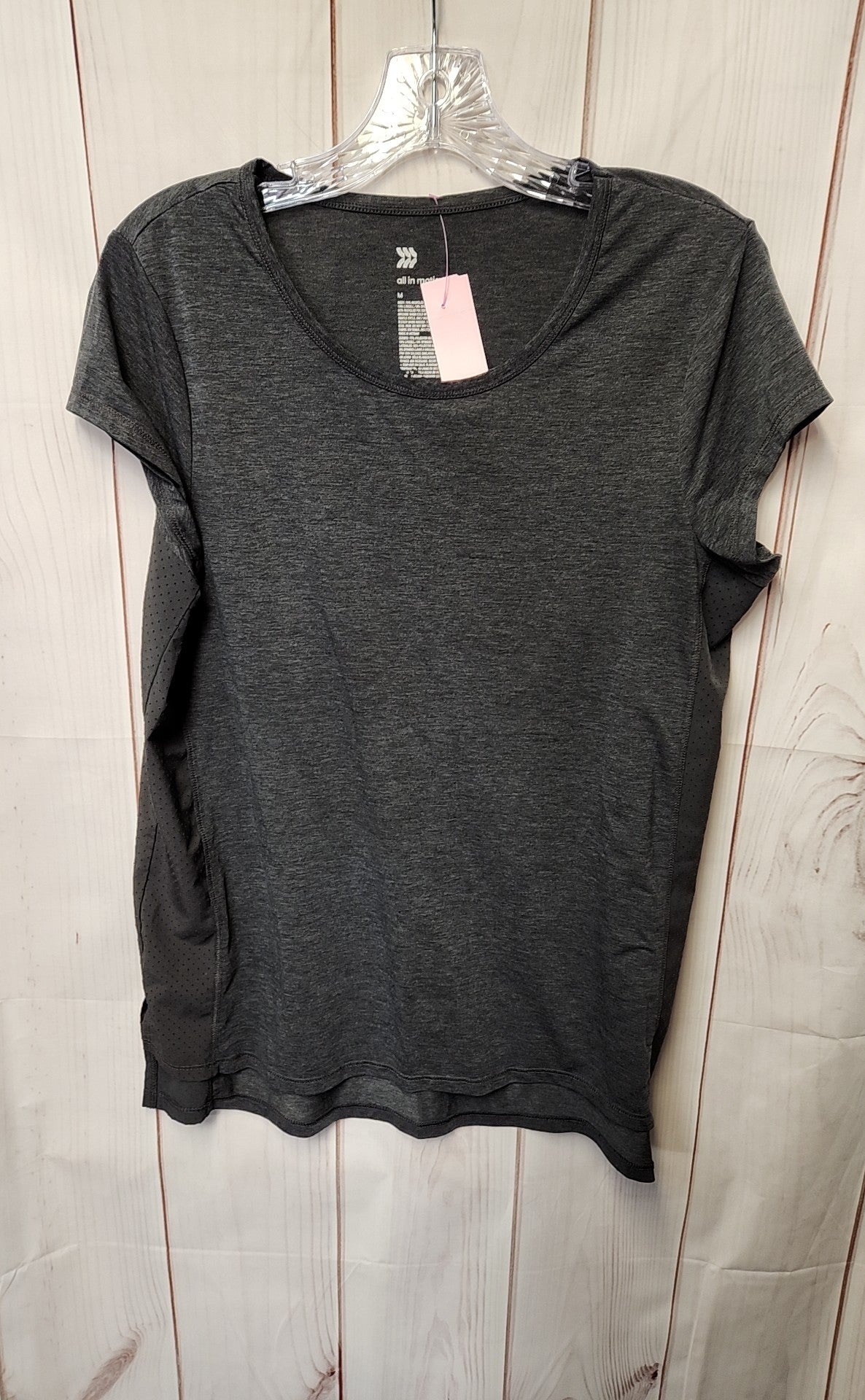 All in Motion Women's Size M Gray Short Sleeve Top