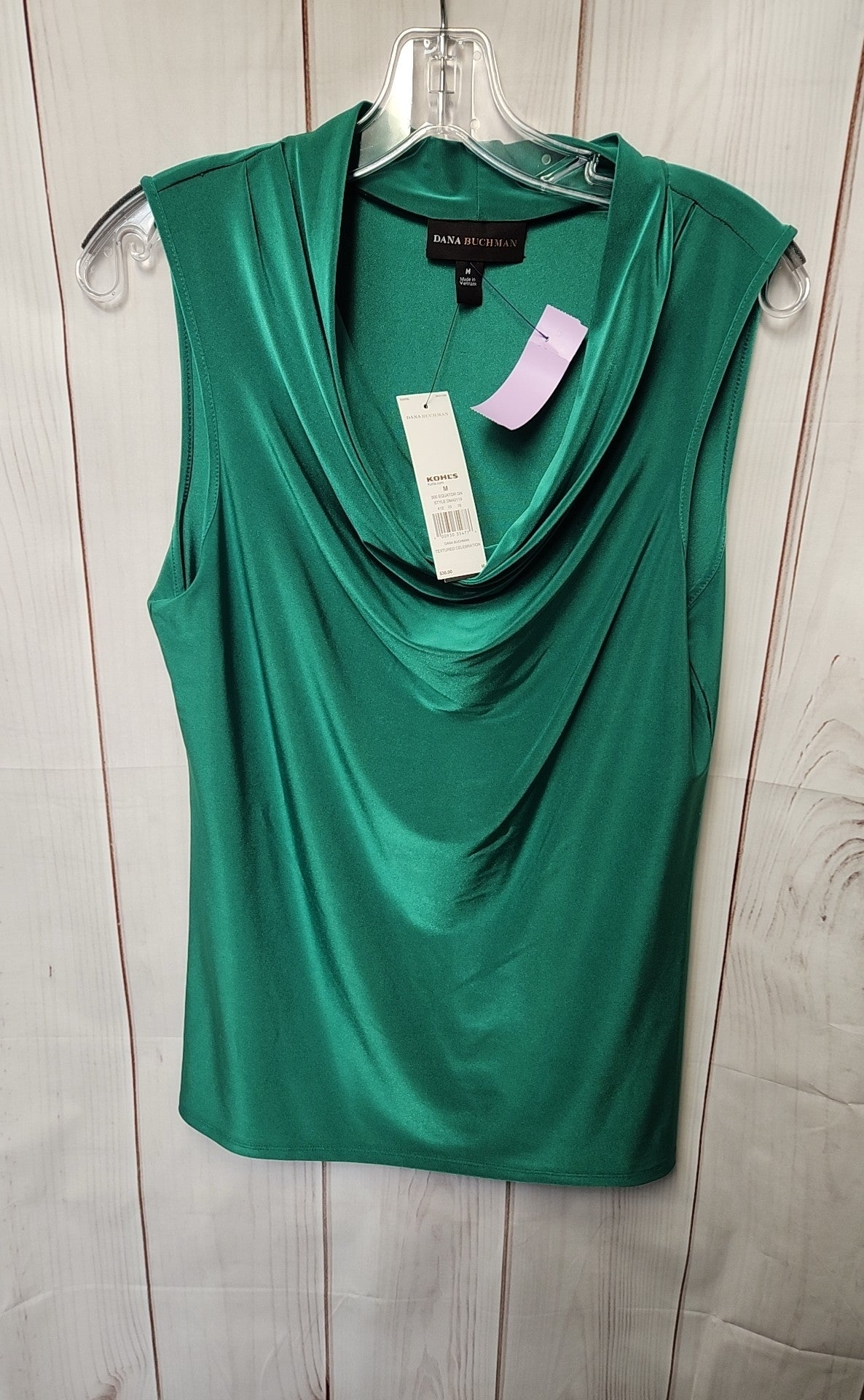 NWT Dana Buchman Women's Size M Green Sleeveless Top