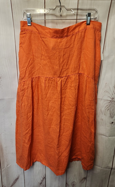 Cynthia Rowley Women's Size XL Orange Linen Skirt