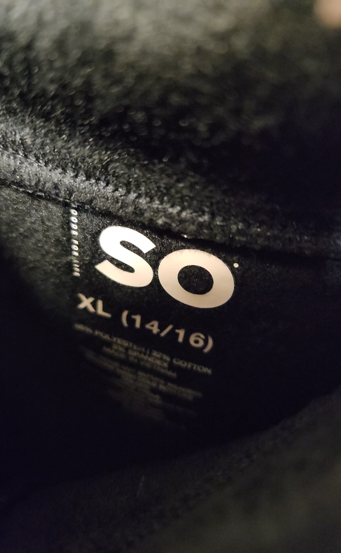 NWT So Girl's Size 14/16 Black Leggings