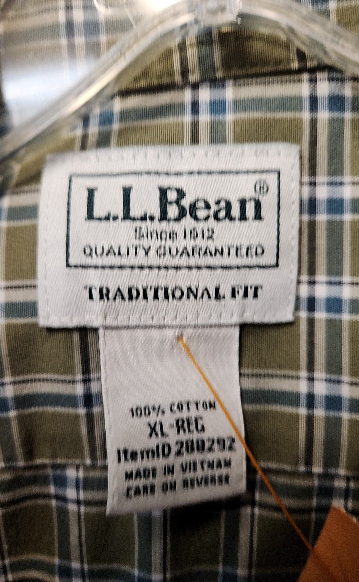LL Bean Men's Size XL Green Shirt