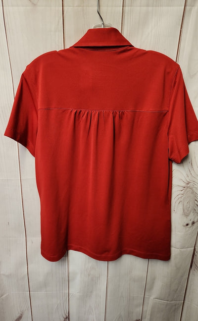 Kate Lord Women's Size L Red Short Sleeve Top