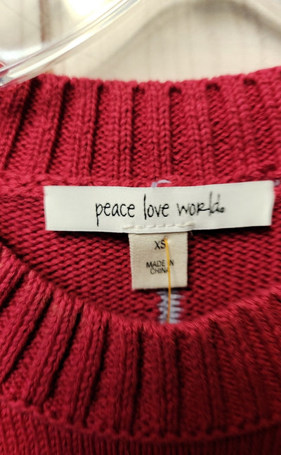 Peace Love World Women's Size XS Pink Sweater