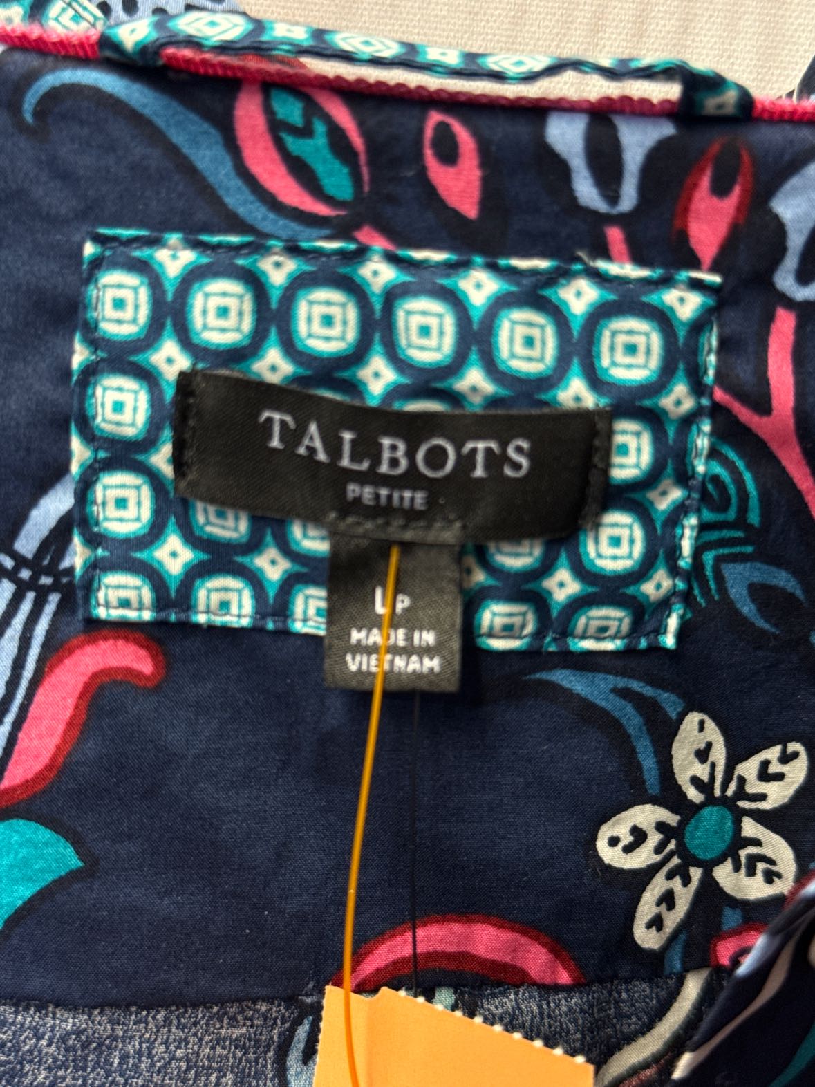 NWT Talbots Women's Size L Petite Navy Long Sleeve Top