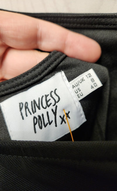 Princess Polly Women's Size 8 Black Bodysuit