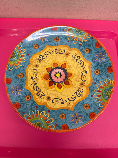 4PCS Certified International Sue Ziipkin Multi-colored Plates