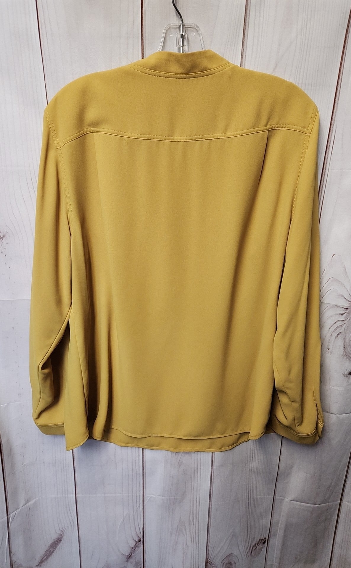 Nine West Women's Size 1X Yellow Long Sleeve Top