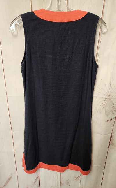 NWT Tommy Hilfiger Women's Size 4 Navy Linen Blend Dress
