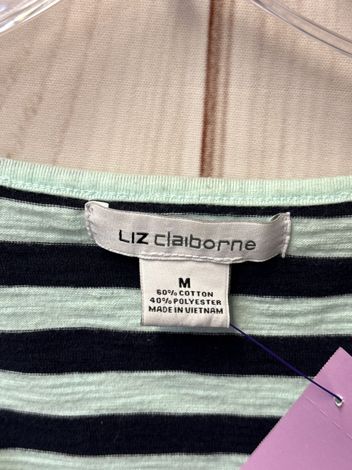 Liz Claiborne Women's Size M Blue Short Sleeve Top