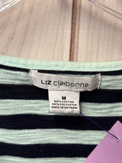 Liz Claiborne Women's Size M Blue Short Sleeve Top