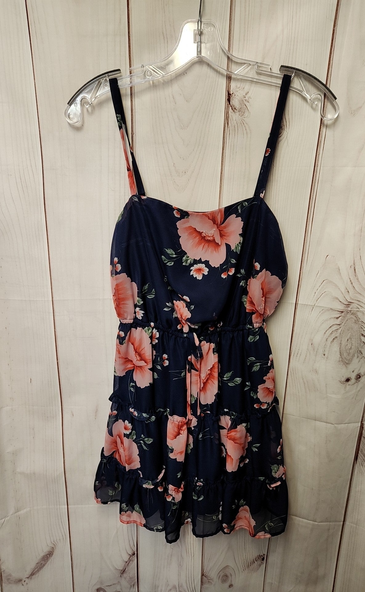 Crystal Doll Women's Size S Navy Floral Dress