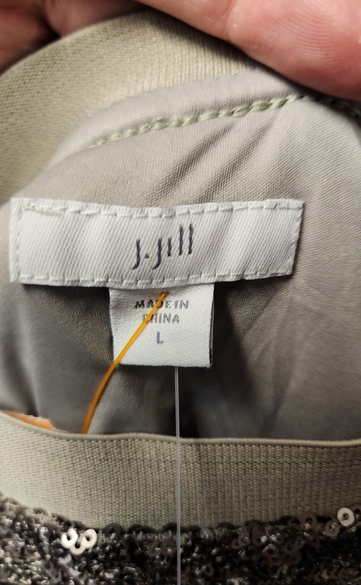 NWT J Jill Women's Size L Silver Sequined Skirt