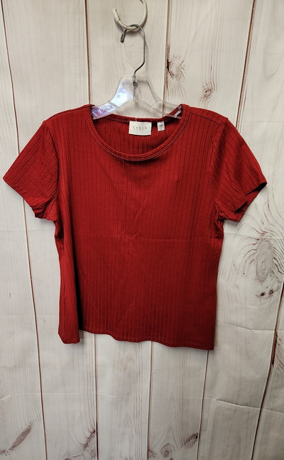 Cyrus Women's Size L Red Short Sleeve Top