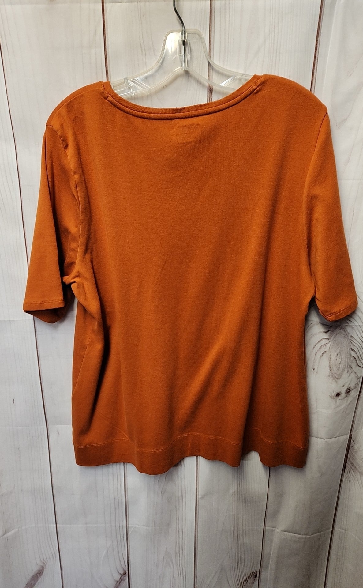 Chico's Women's Size 3 = US XL Orange Short Sleeve Top