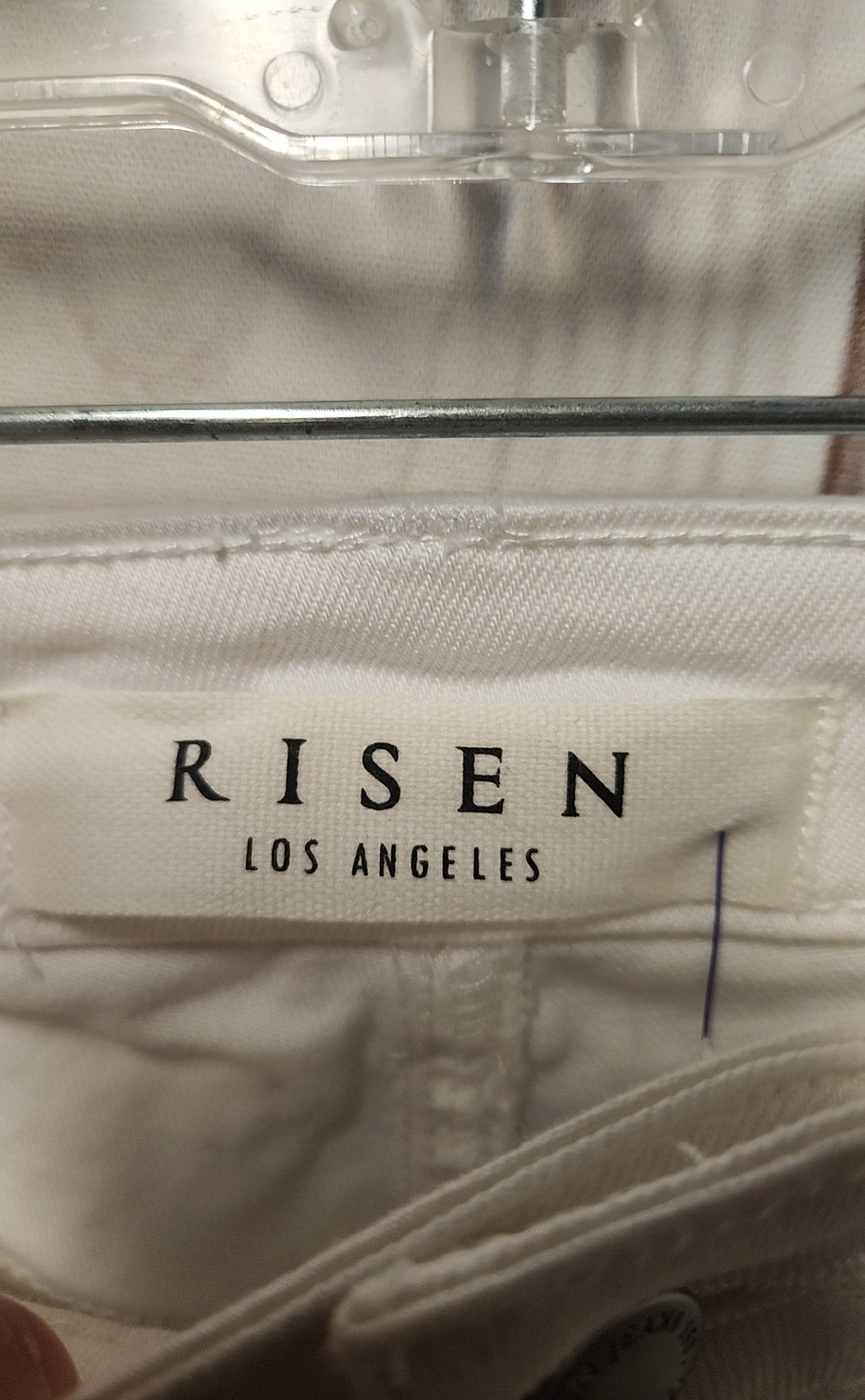 NWT Risen Los Angeles Women's Size 31 White Jeans Distressed Ankle Color Skinny