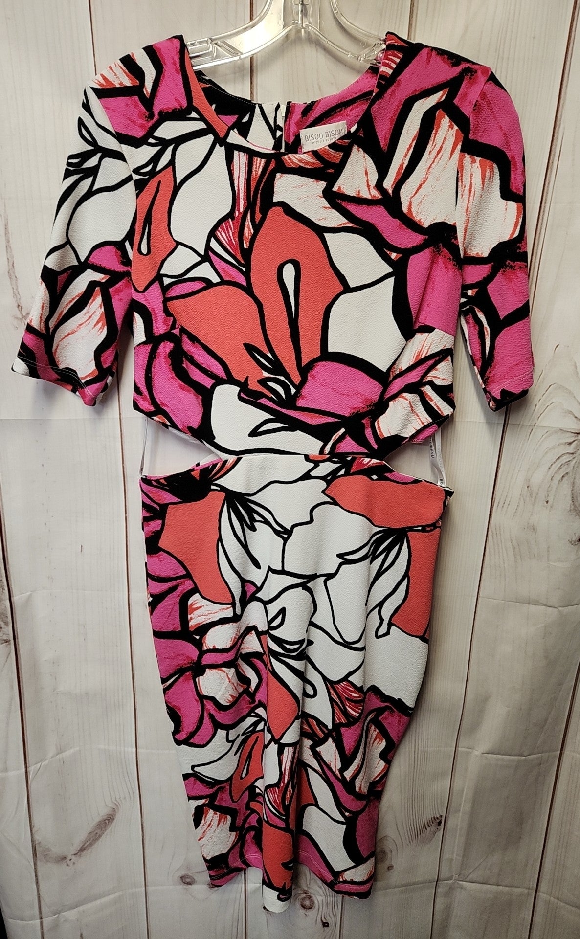 Bisou Bisou Women's Size 10 Pink Floral Dress