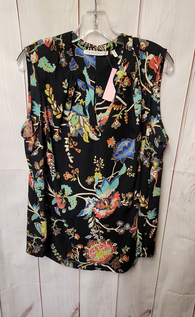 Violet & Claire Women's Size 1X Black Sleeveless Top
