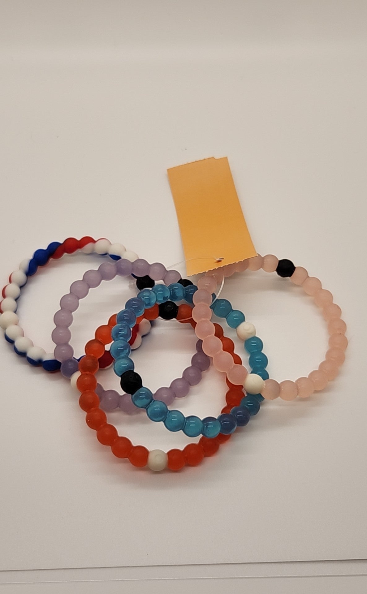 Lokai 5 Piece Lot Bracelet Set Pink Purple Blue Red American Flag