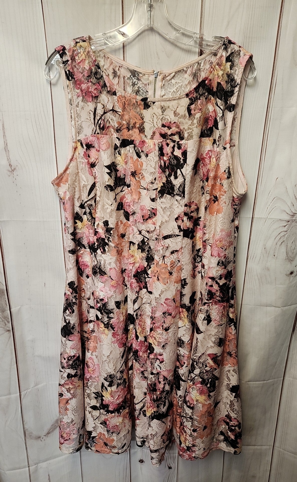Lane Bryant Women's Size 18/20 Pink Lace Floral Dress