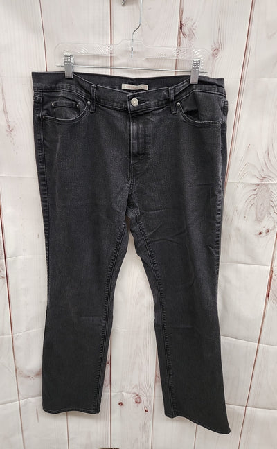 Levis Women's Size 33 (15-16) 505 Straight Black Jeans