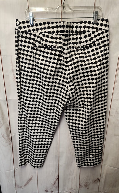 Ann Taylor Women's Size 14 White & Black Pants Kate Fit