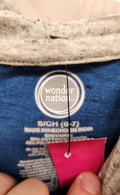 Wonder Nation Boy's Size 6/7 Blue Shirt