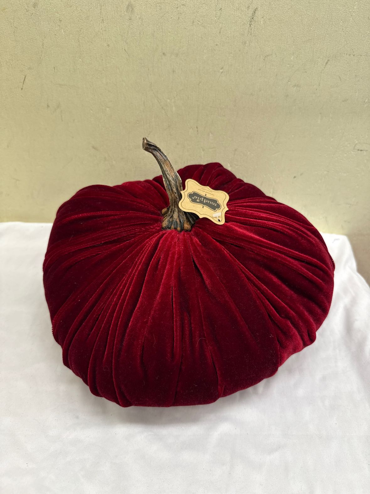 NWT Mudpie Red Pumpkin Pillow