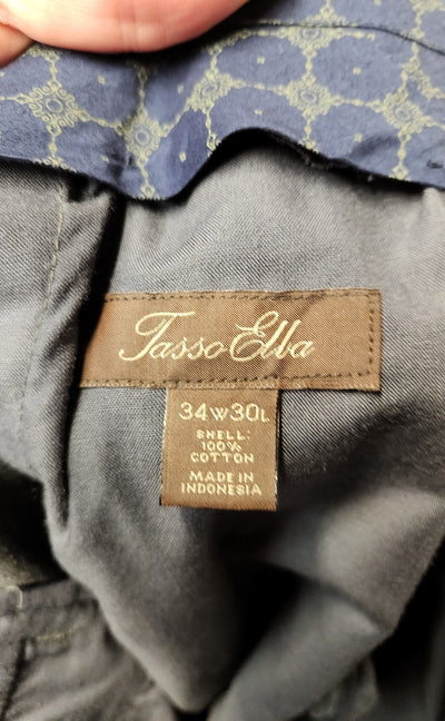 Tasso Elba Men's Size 34x30 Gray Pants
