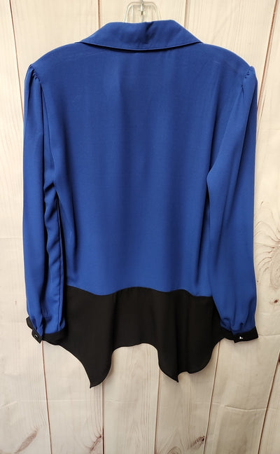 NY Collection Women's Size XS Blue Long Sleeve Top