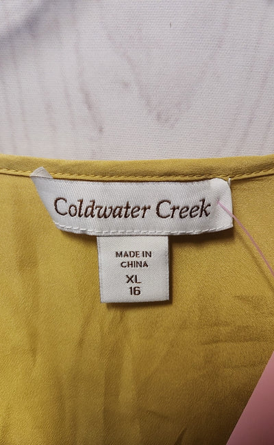 NWT Coldwater Creek Women's Size XL Yellow Sleeveless Top