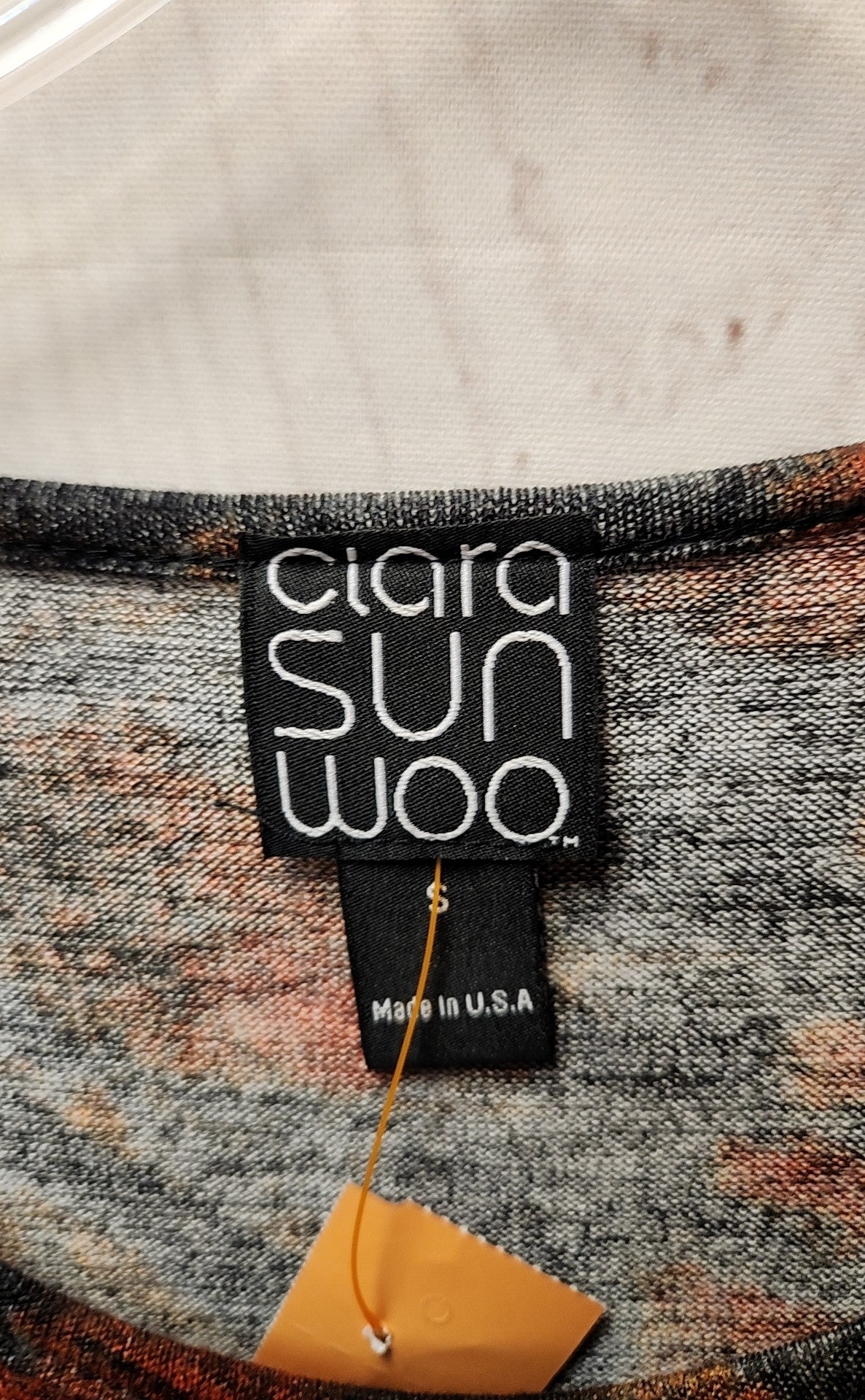 Clara Sun Woo Women's Size S Black & Red 3/4 Sleeve Top