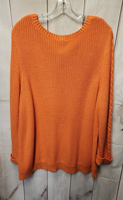 Talbots Women's Size 2X Orange Sweater