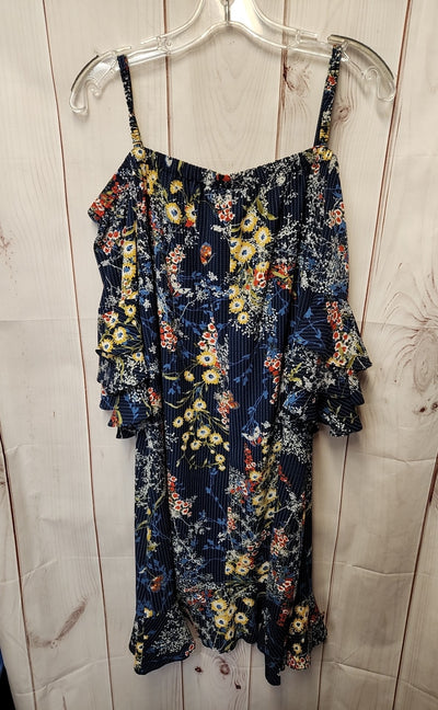 Gabby Skye Women's Size 12 Navy Floral Dress